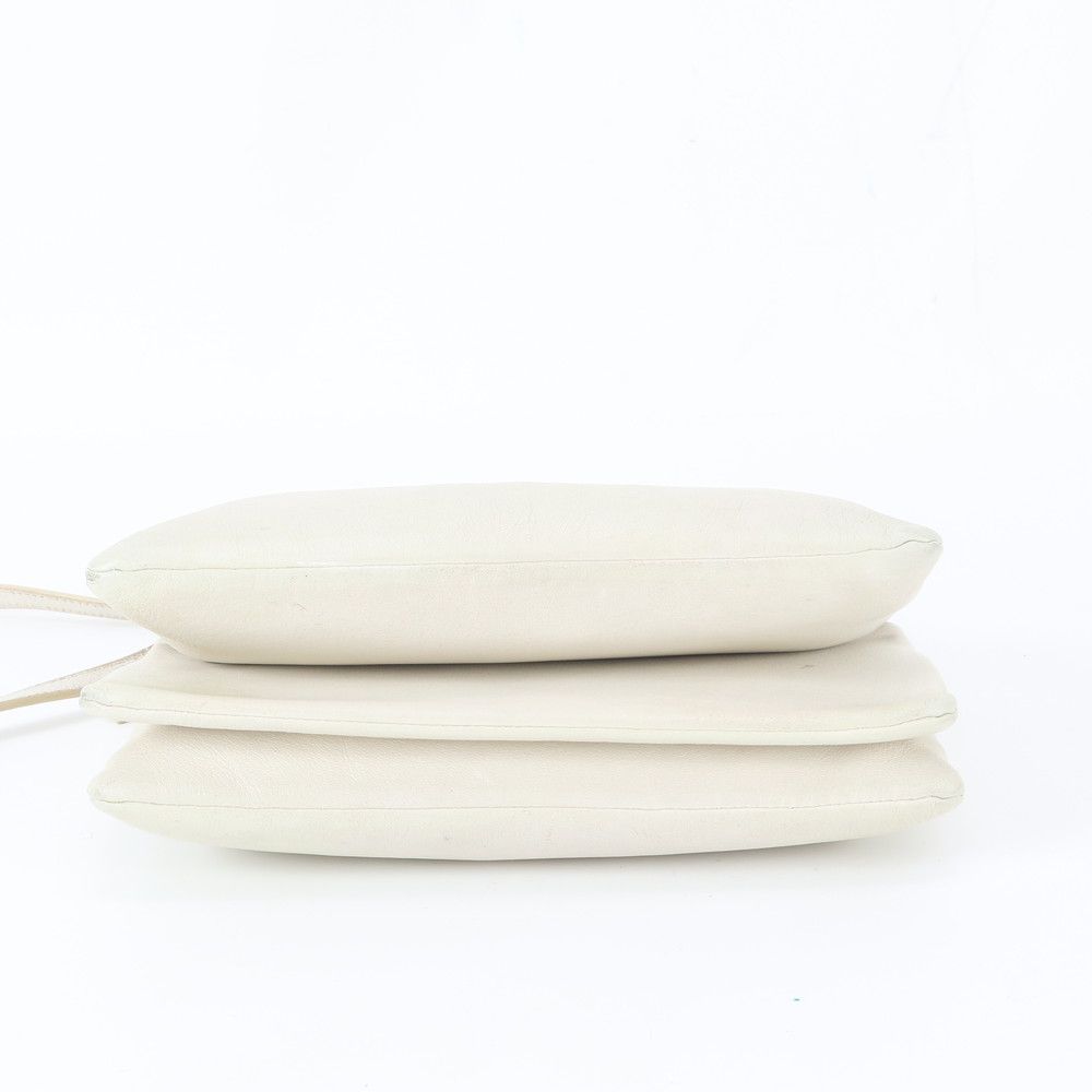 Celine Trio Crossbody Ivory Leather Shoulder Bag — view 5