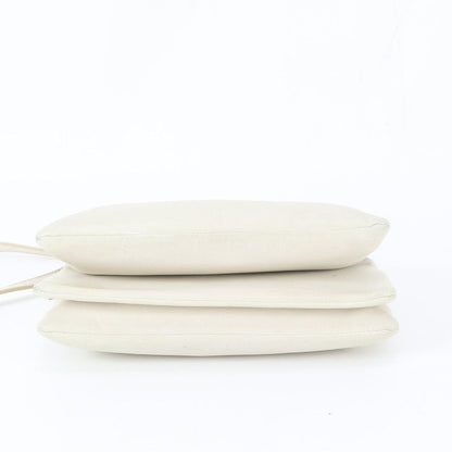 Celine Trio Crossbody Ivory Leather Shoulder Bag — view 5