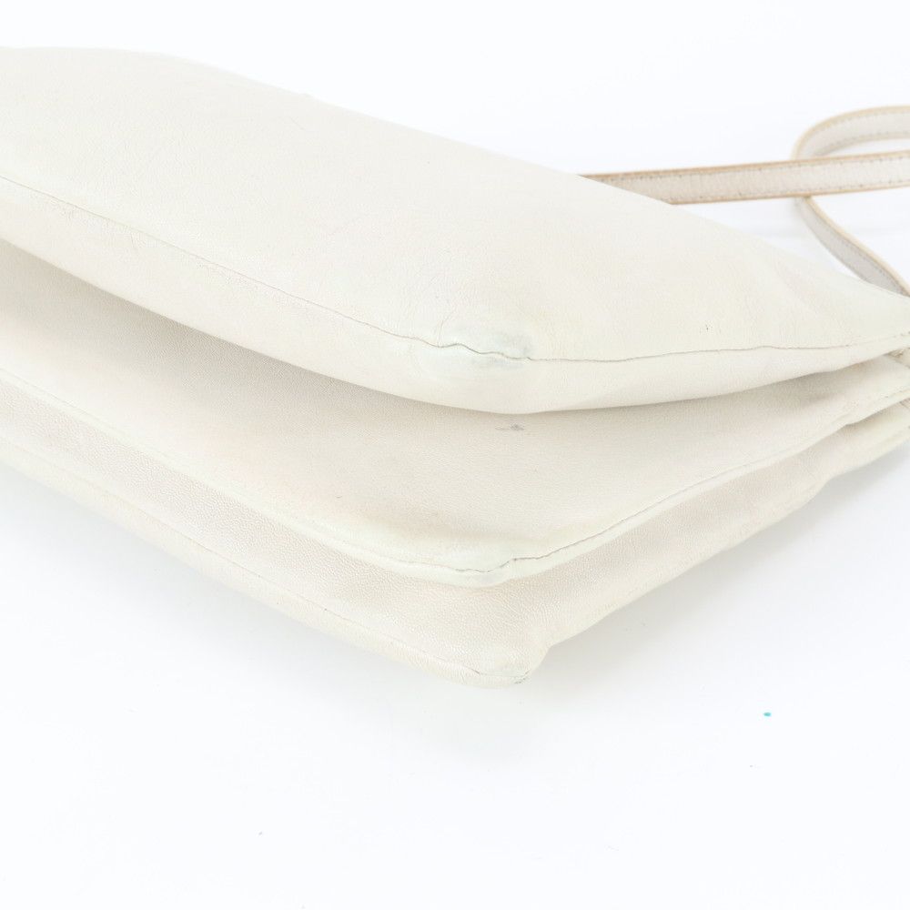 Celine Trio Crossbody Ivory Leather Shoulder Bag — view 6