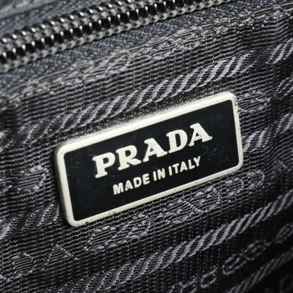 Prada Tessuto Nylon Saffiano Leather Shoulder Bag Crossbody Messenger Black — view 8
