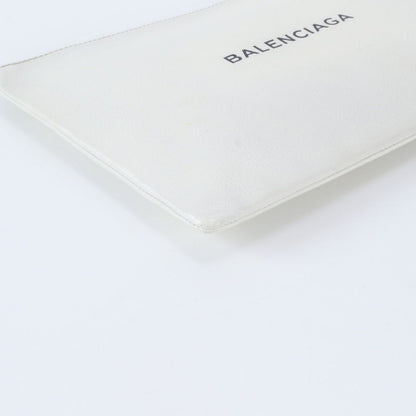Balenciaga Everyday Logo Clip Leather Clutch Pouch Business — view 3