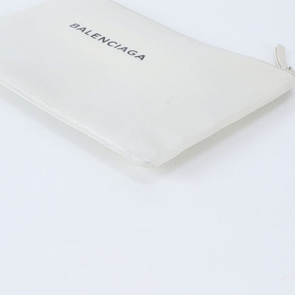 Balenciaga Everyday Logo Clip Leather Clutch Pouch Business — view 4