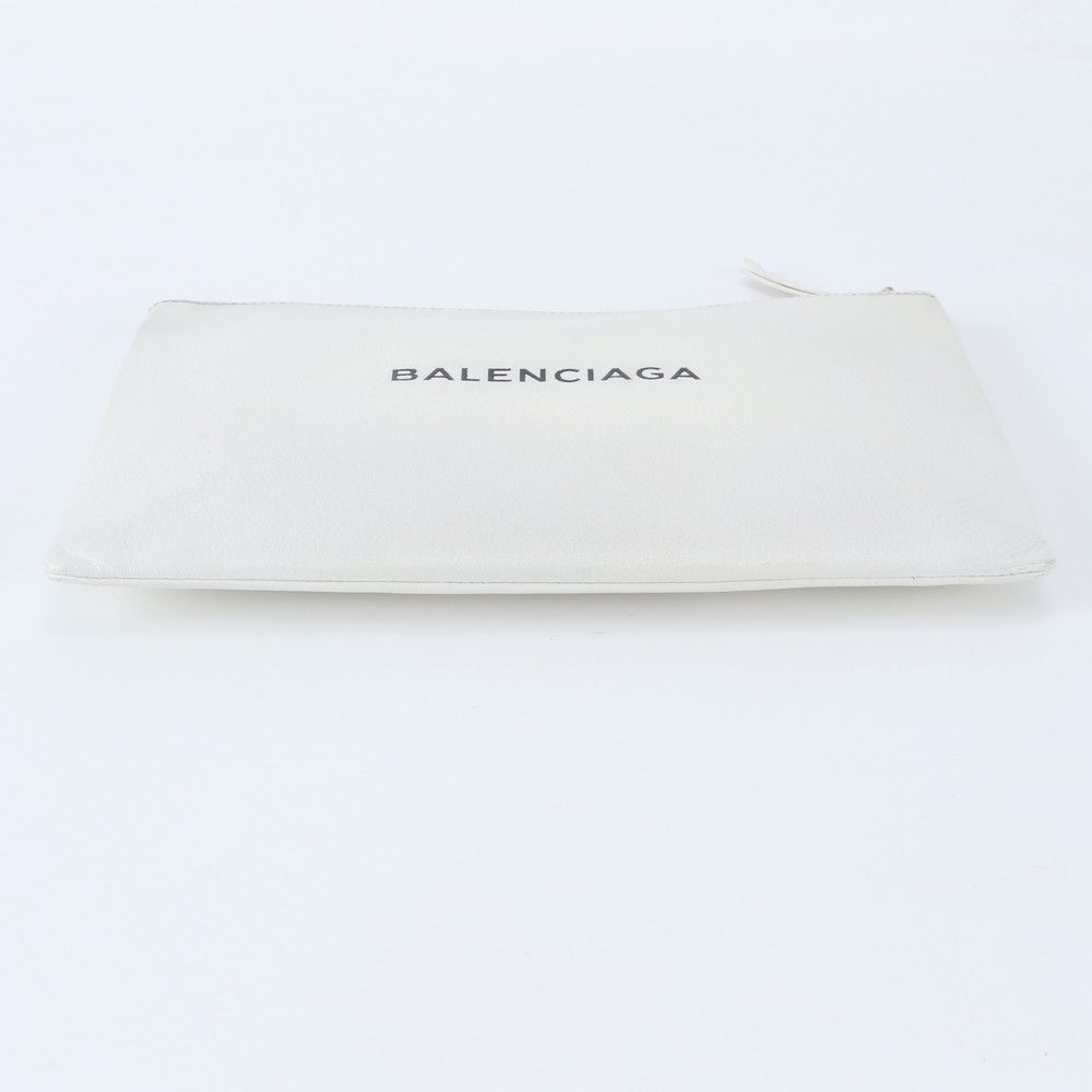 Balenciaga Everyday Logo Clip Leather Clutch Pouch Business — view 5