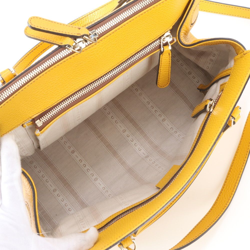 Gucci Swing Leather 2-Way Shoulder Bag Crossbody Hand Tote — view 8