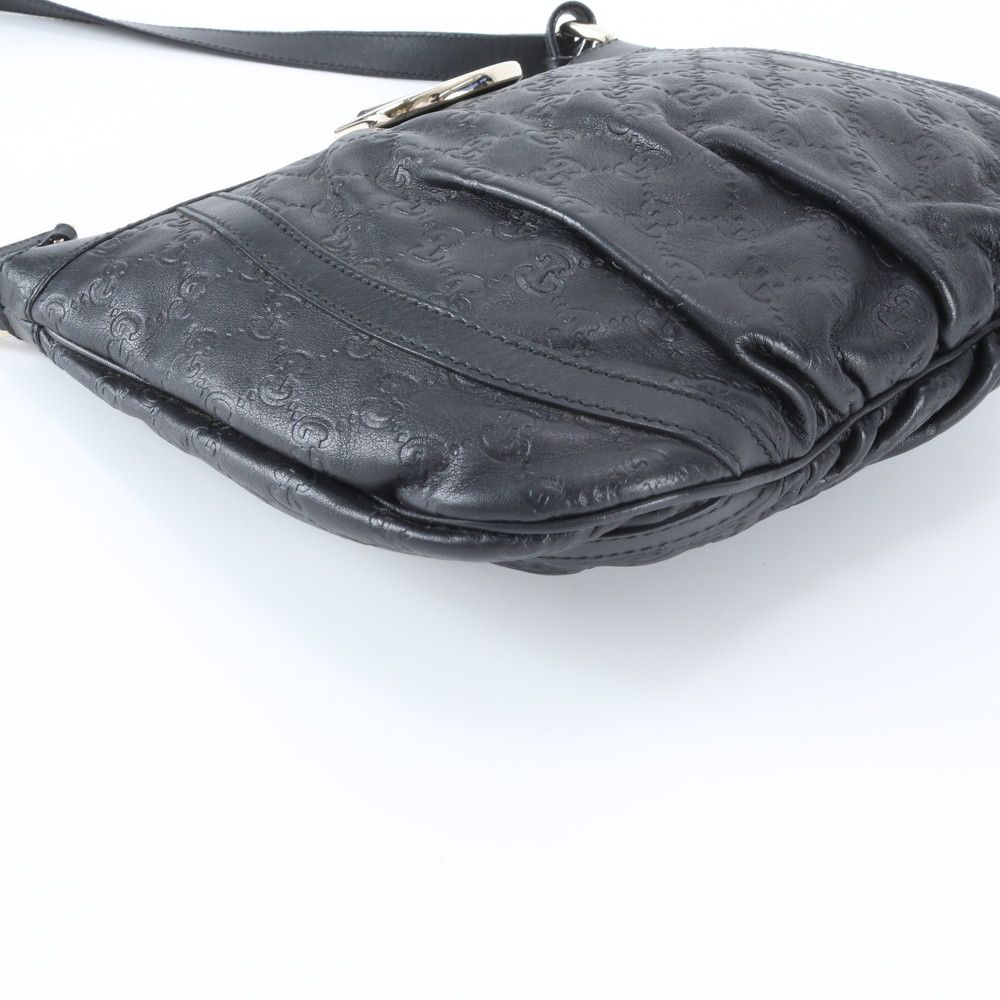 Gucci Guccissima Abbey Leather Shoulder Bag Crossbody Tote Black — view 4