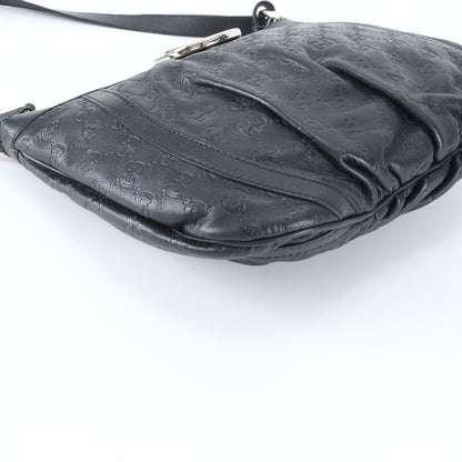 Gucci Guccissima Abbey Leather Shoulder Bag Crossbody Tote Black — view 4