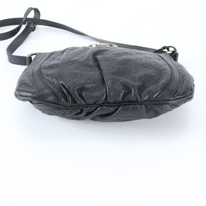 Gucci Guccissima Abbey Leather Shoulder Bag Crossbody Tote Black — view 6