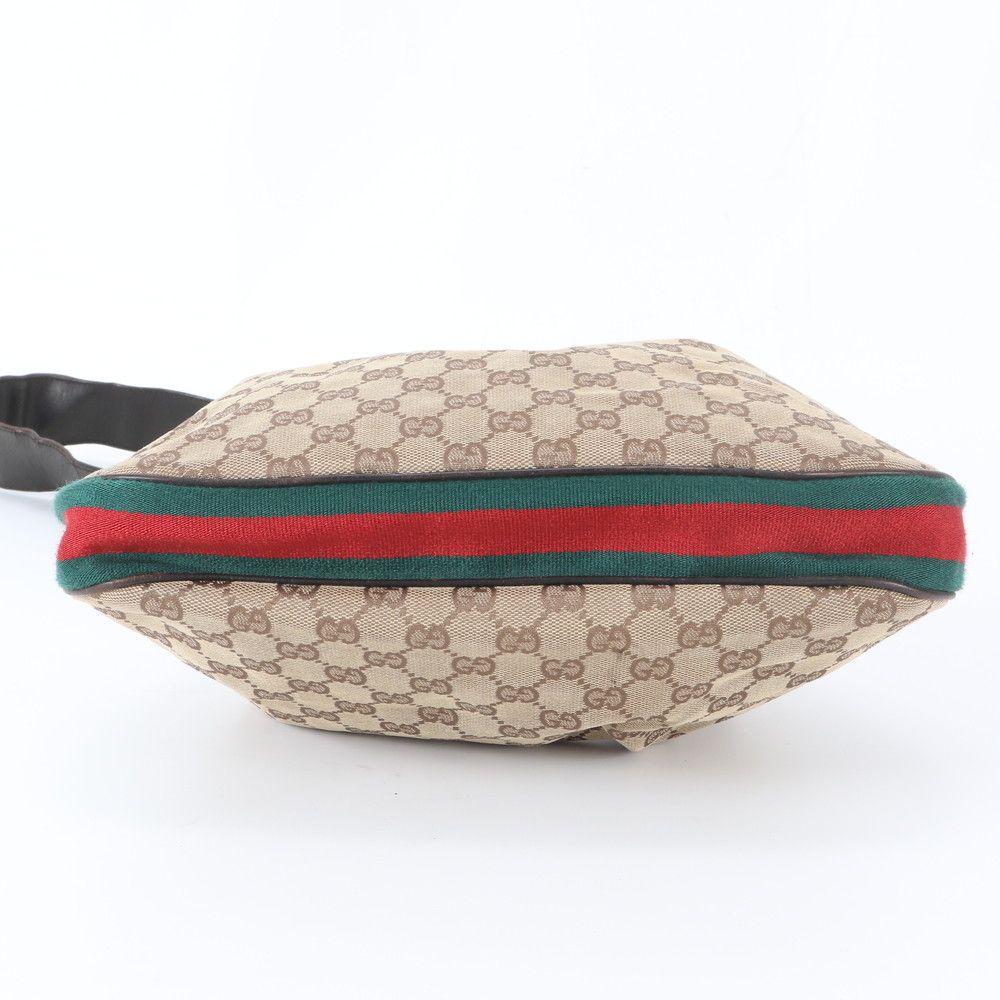 Gucci GG Canvas 001 Leather Shoulder Bag Tote Hand Brown — view 6