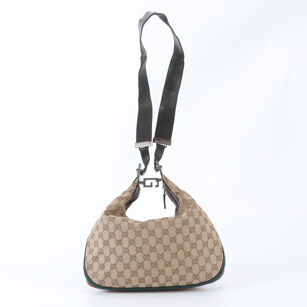 Gucci GG Canvas 001 Leather Shoulder Bag Tote Hand Brown — view 3