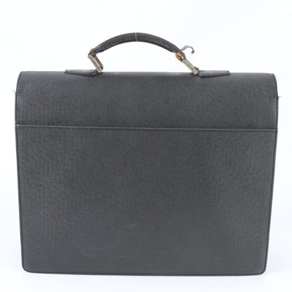 Louis Vuitton Taiga Moscova Leather Business Document Briefcase Tote Black — view 3