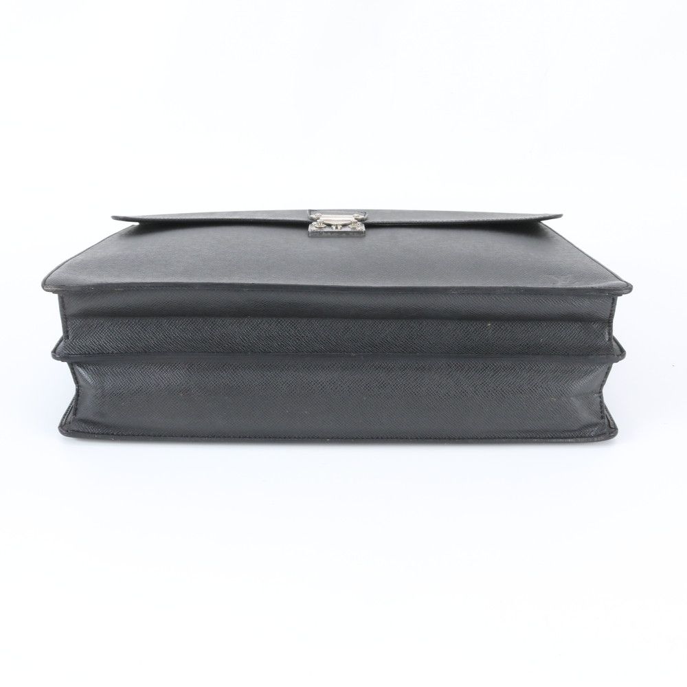 Louis Vuitton Taiga Moscova Leather Business Document Briefcase Tote Black — view 6