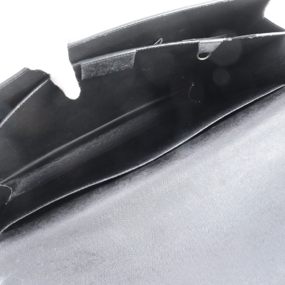 Louis Vuitton Taiga Moscova Leather Business Document Briefcase Tote Black — view 8