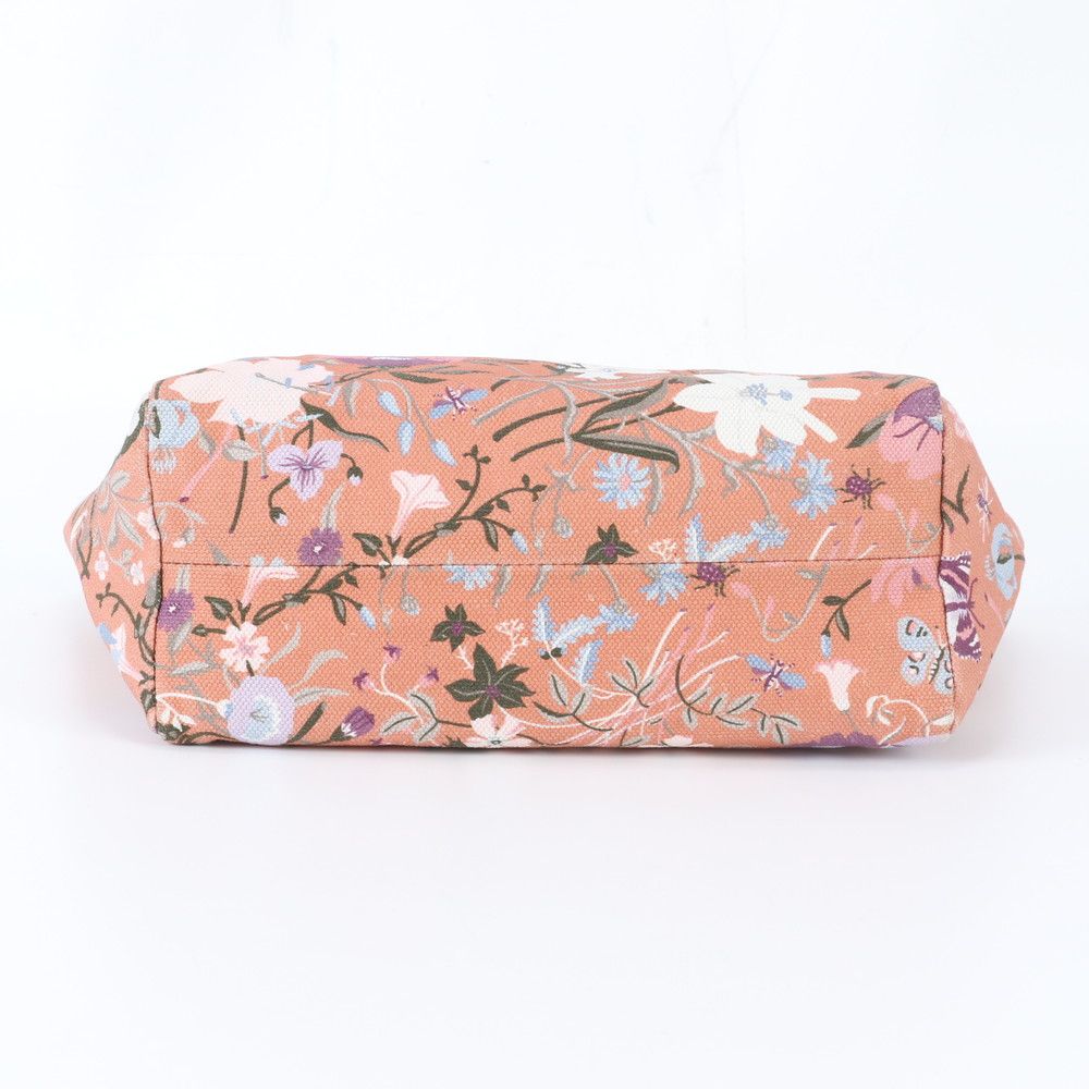 Gucci Flora Leather Tote Shoulder Hand Floral Pattern — view 5