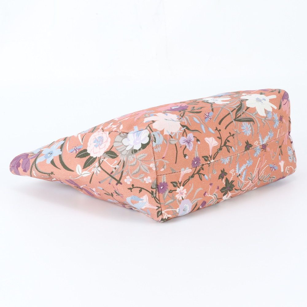 Gucci Flora Leather Tote Shoulder Hand Floral Pattern — view 6