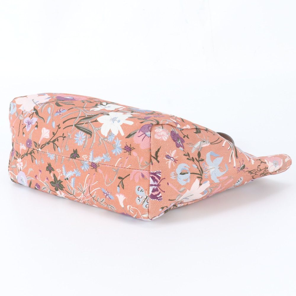 Gucci Flora Leather Tote Shoulder Hand Floral Pattern — view 4