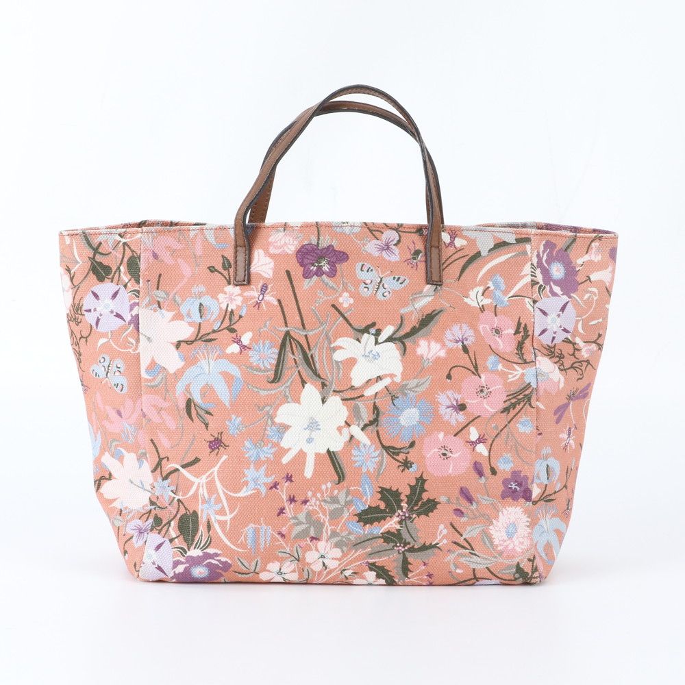 Gucci Flora Leather Tote Shoulder Hand Floral Pattern — view 3