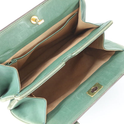 Gucci Vintage Leather Handbag Tote Gold — view 7