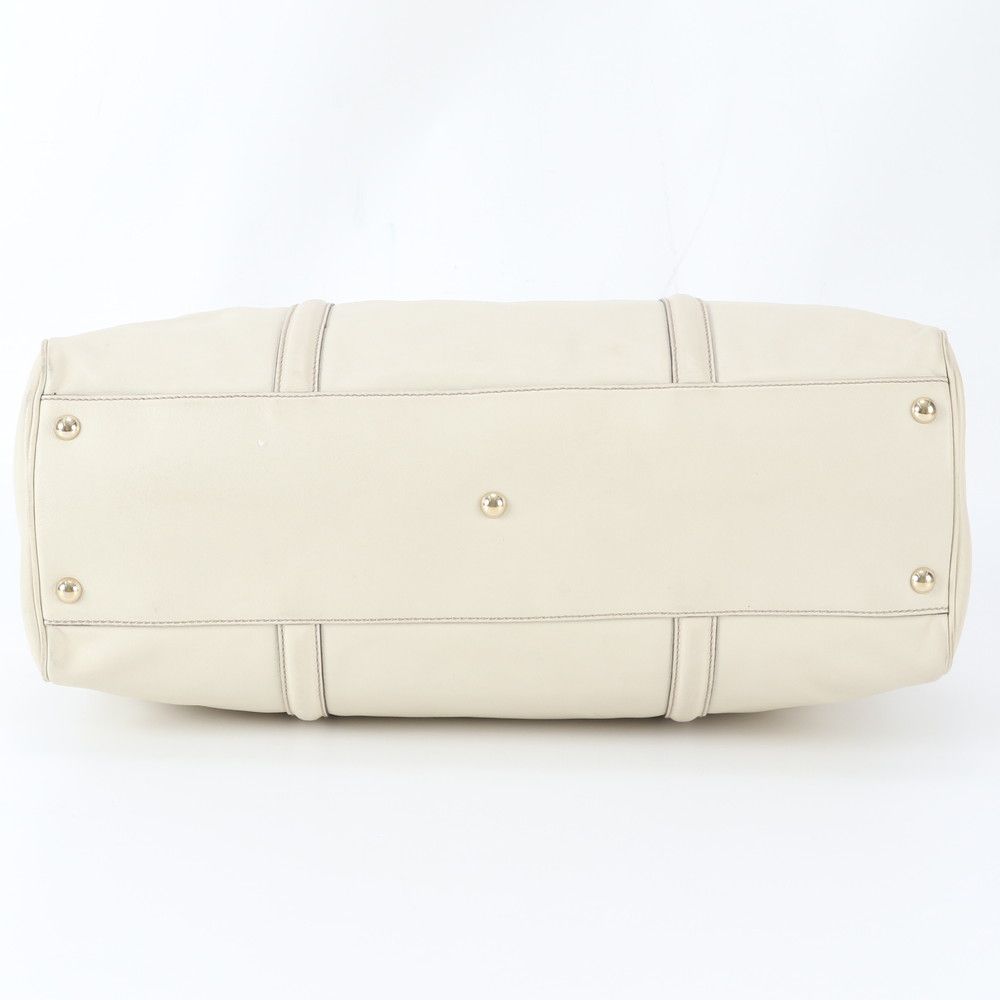 Gucci Interlocking Leather Boston Bag Travel Business Tote Gold — view 5