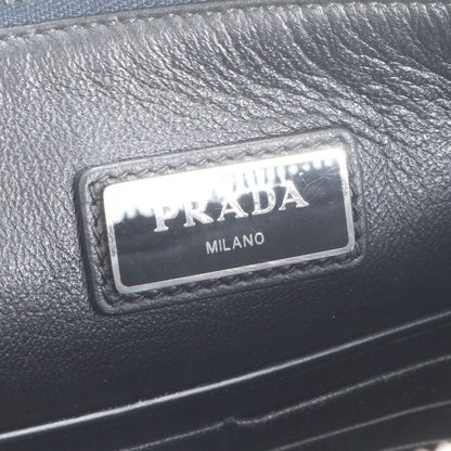 Prada Saffiano Leather Monki Robot Triangle Logo Clutch Pouch — view 7