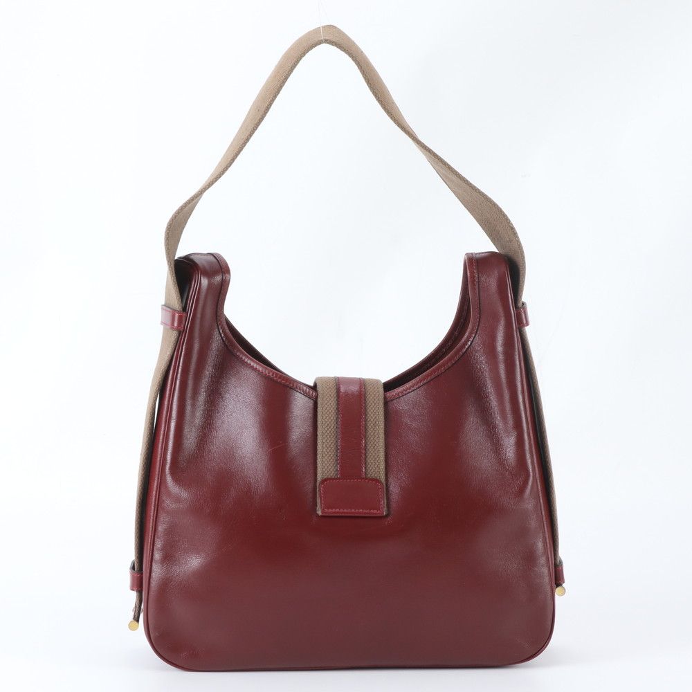 Hermes Saco Leather Shoulder Bag Tote Hand — view 3