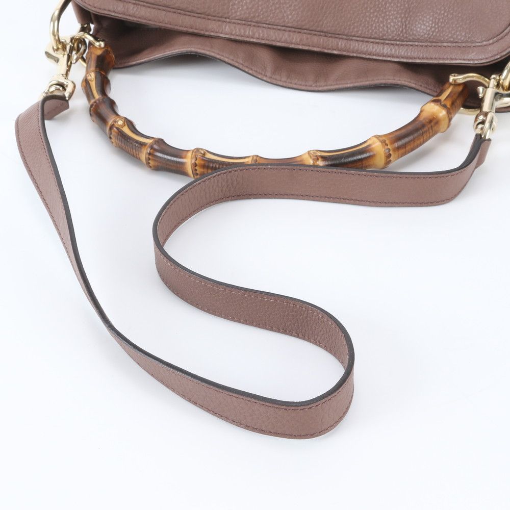 Gucci Bambu Diana Leather 2-Way Shoulder Bag Crossbody Hand — view 4