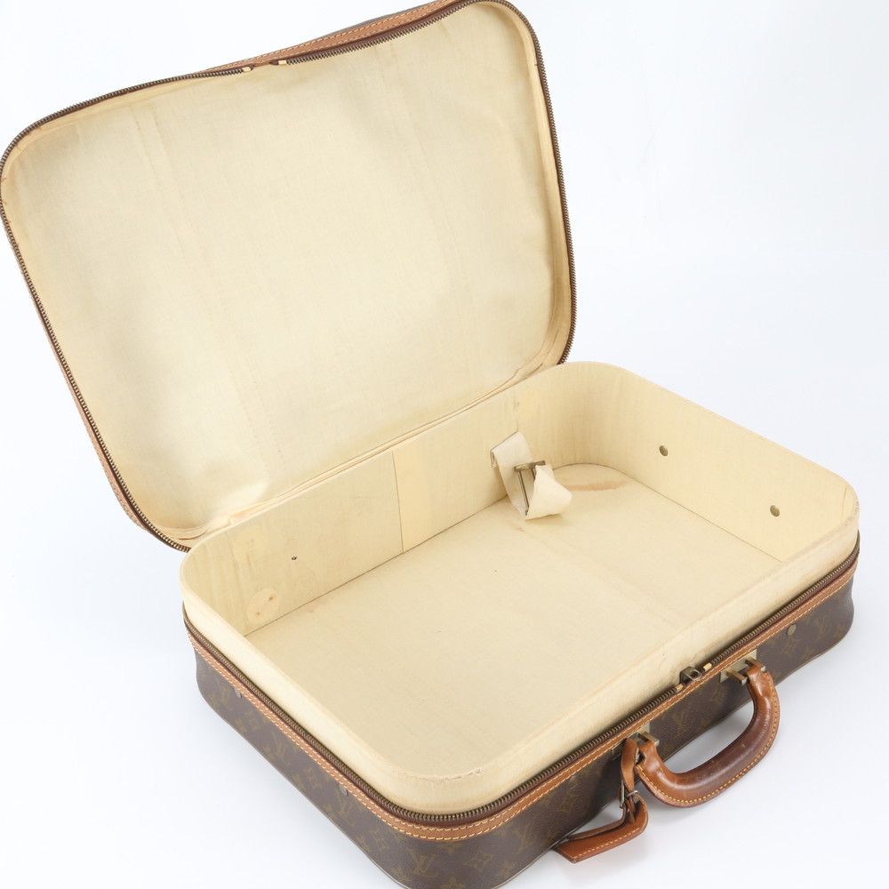 Louis Vuitton Monogram Stratos 50 Leather Trunk Hard Case Boston Bag Business — view 7