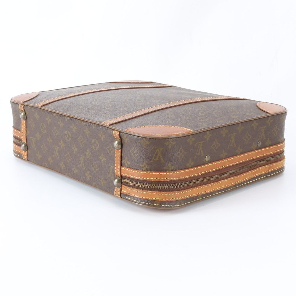 Louis Vuitton Monogram Stratos 50 Leather Trunk Hard Case Boston Bag Business — view 4