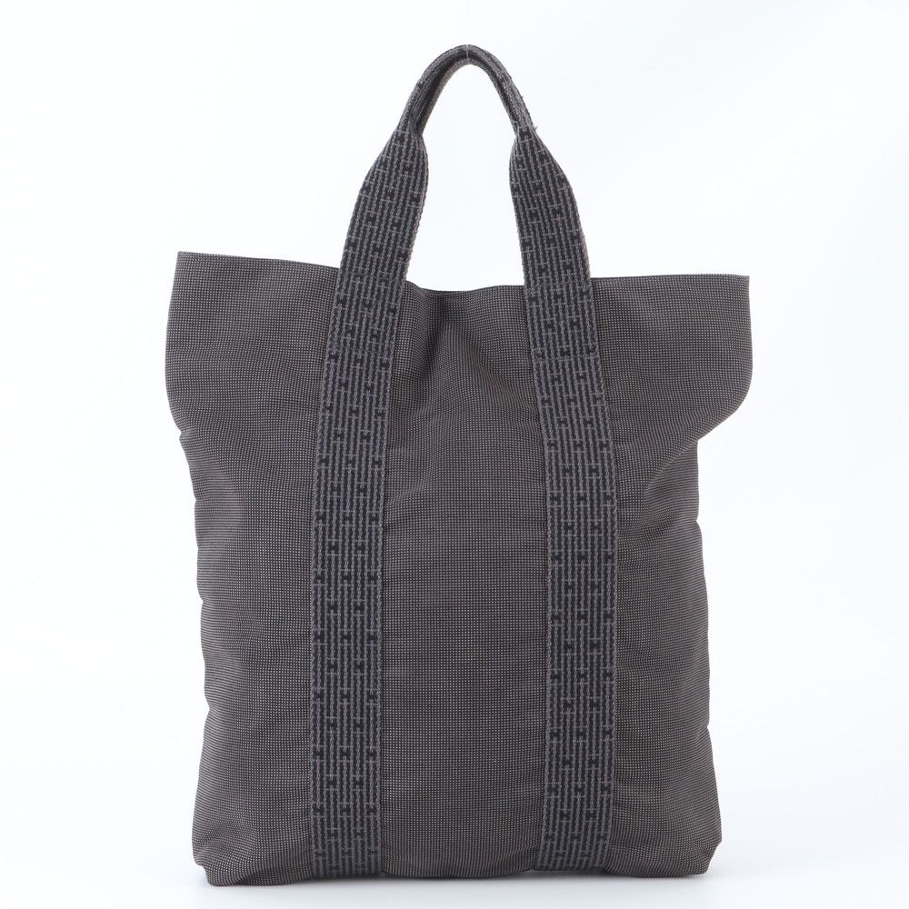 Hermes Her Line Cabas Tote Shoulder Business Document Gray — view 3