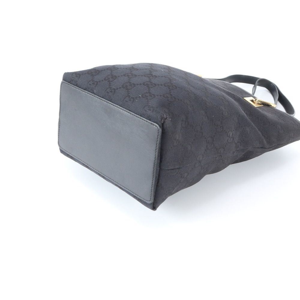 Gucci GG Canvas 002 Leather Tote Shoulder Hand Black — view 5