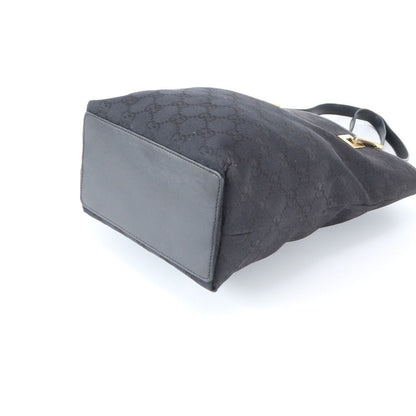 Gucci GG Canvas 002 Leather Tote Shoulder Hand Black — view 5