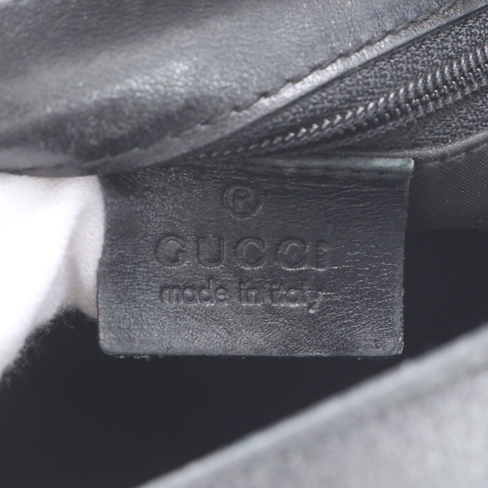 Gucci GG Canvas 002 Leather Tote Shoulder Hand Black — view 8