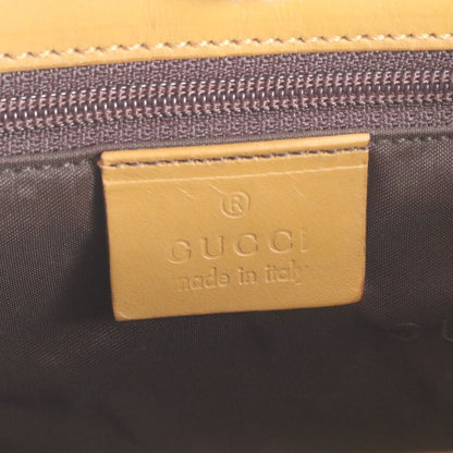Gucci GG Canvas Jackie 002 Leather Handbag Tote Brown Gold — view 9