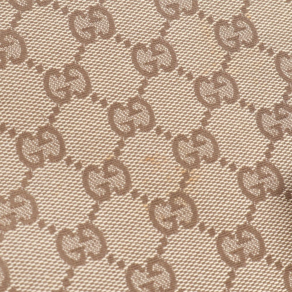 Gucci GG Canvas Jackie 002 Leather Handbag Tote Brown Gold — view 8