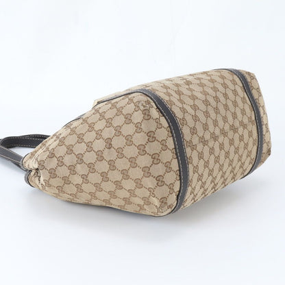 Gucci GG Canvas Sherry Line Leather Tote Shoulder Hand — view 6