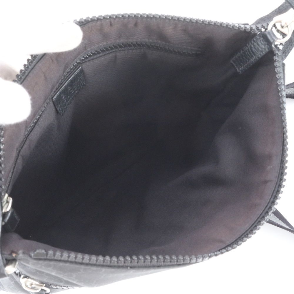 Gucci GG Nylon Leather Shoulder Bag Crossbody Messenger Business Tote — view 7