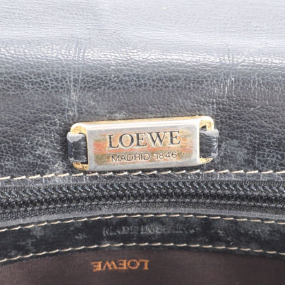 Loewe Velazquez Leather Shoulder Bag Crossbody Brown Gold — view 8