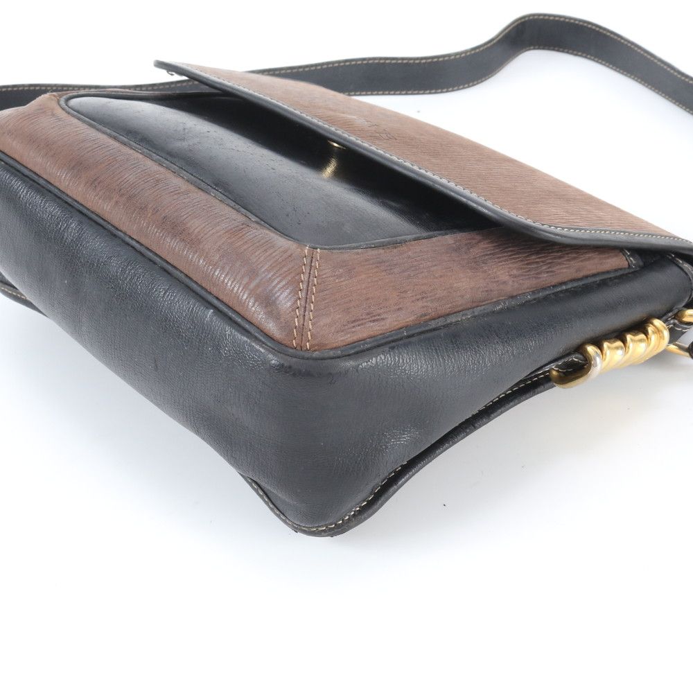 Loewe Velazquez Leather Shoulder Bag Crossbody Brown Gold — view 5