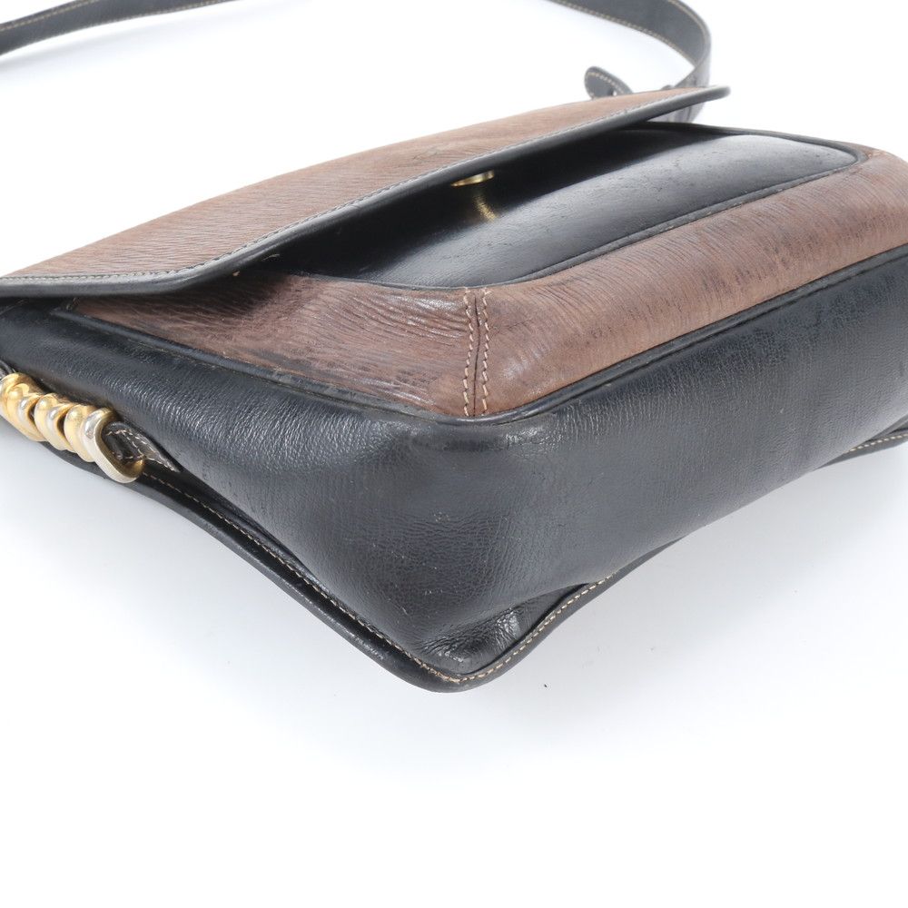 Loewe Velazquez Leather Shoulder Bag Crossbody Brown Gold — view 4