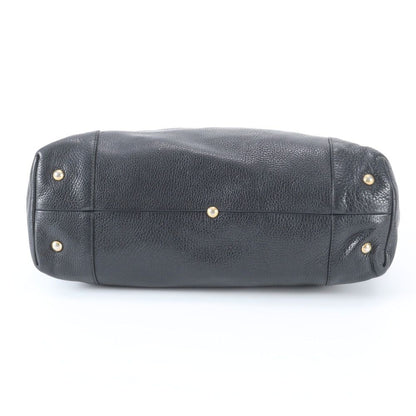 Gucci Interlocking Leather Tote Shoulder Hand Black — view 6