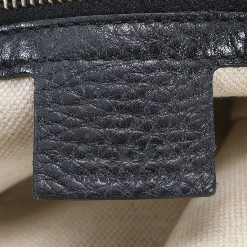 Gucci Interlocking Leather Tote Shoulder Hand Black — view 8