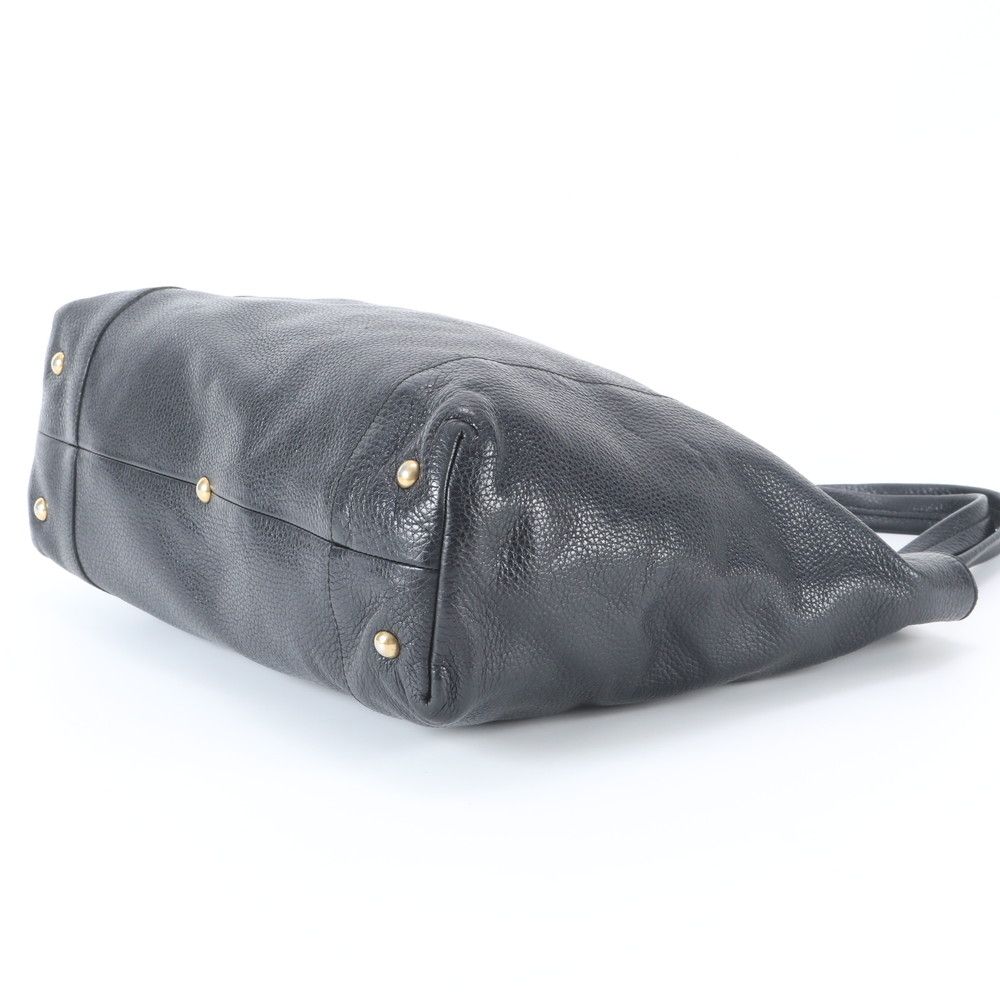 Gucci Interlocking Leather Tote Shoulder Hand Black — view 4