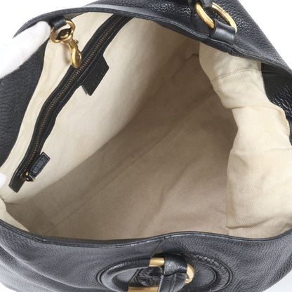 Gucci Interlocking Leather Tote Shoulder Hand Black — view 7