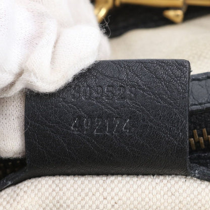 Gucci Interlocking Leather Tote Shoulder Hand Black — view 9