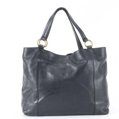 Gucci Interlocking Leather Tote Shoulder Hand Black — view 3