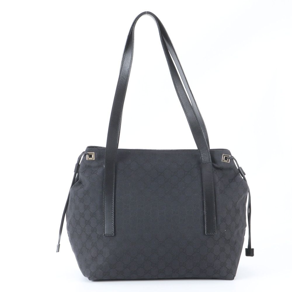 Gucci GG Canvas 019 Leather Tote Shoulder Hand Black — view 3