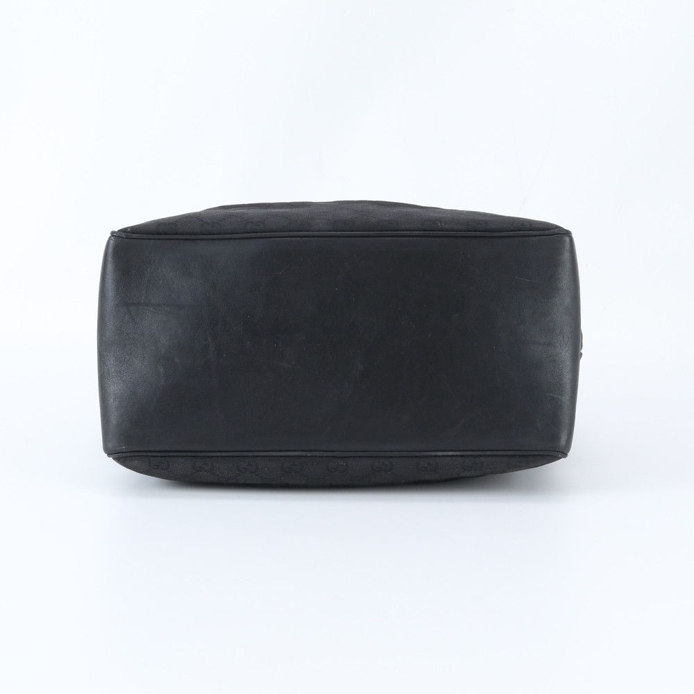 Gucci GG Canvas Leather Tote Shoulder Hand Black — view 6