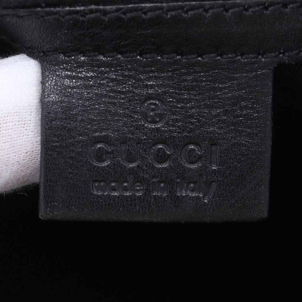 Gucci GG Canvas Leather Tote Shoulder Hand Black — view 9