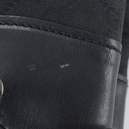 Gucci GG Canvas Leather Tote Shoulder Hand Black — view 8