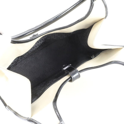 Gucci Jackie Leather Handbag Tote Black Beige — view 7