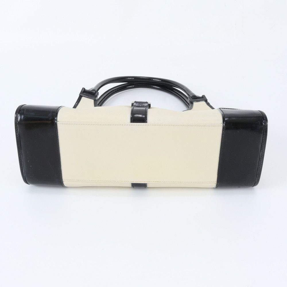 Gucci Jackie Leather Handbag Tote Black Beige — view 6